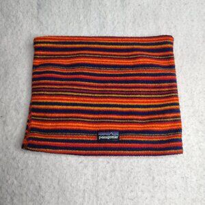 VINTAGE Patagonia Neck Gaiter Balaclava Mens Womens Blue Orange Striped‎ USA